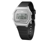 Ice-Watch Watch Digit Retro 022735, Digital Quartz, Silicone Strap, Silver Mirror/Black, 32 mm