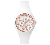 ICE-WATCH Ice Skull White Rose Gold Small Women's Quartz Analogue Watch with White Dial and White Silicone Bracelet ICE.SK.WRG.S.S.15