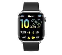 ICE-WATCH - ICE Smart 2.0 Silver Black - Connected Silver Watch with Black Silicone Strap for Men - 022536 (1,96 inch)