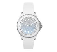 ICE-WATCH - Ice Steel Lo White Blue - Women's Wristwatch With Silicon Strap - 020370 (Small)