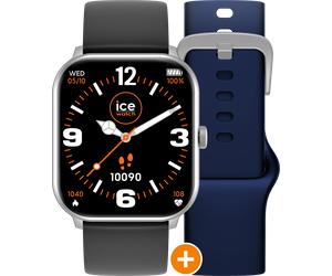 Ice-Watch Ice Watch Ice Smart - Ice 1.0 - Silver - 2 Bands - Black - Navy Unisex's 022252 Silicone - One Size