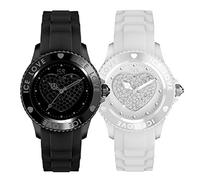 ICE-WATCH Love Men's Quartz Watch with Black Dial Analogue Display and Black Silicone Bracelet LO.BK.B.S.11
