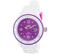 Ice-Watch Men's Quartz Watch with Purple Dial Analogue Display and White Silicone Strap SI.WV.B.S.12