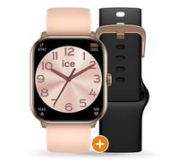 Ice Watch MONTRE CONNECTEE SMART ONE ROSE OR BRACELETS NOIR ET ROSE
