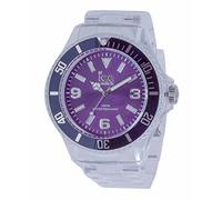 ICE-WATCH Pure Men's Quartz Watch with Purple Dial Analogue Display and Transparent Plastic Bracelet PU.PE.B.P.12