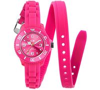 ICE-WATCH Twist Women's Quartz Watch with Pink Dial Analogue Display and Pink Silicone Bracelet TW.PK.M.S.12