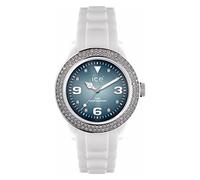 Ice-Watch Unisex Quartz Watch with Blue Dial Analogue Display and White Silicone Strap IB.ST.WSH.U.S.11