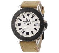ICE-Watch Unisex Watch Analogue Quartz-Ice-Vintage Sand-Big Dial Black Leather Strap Beige VT.SD.B.L.13