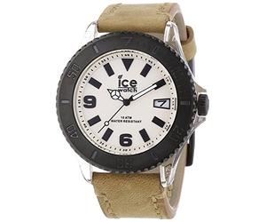 ICE-Watch Unisex Watch Analogue Quartz-Ice-Vintage Sand-Big Dial Black Leather Strap Beige VT.SD.B.L.13