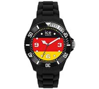 ICE-WATCH World Women's Quartz Watch with Multicolour Dial Analogue Display and Black Silicone Bracelet WO.DE.S.S.12