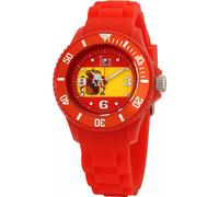 ICE-WATCH World Women's Quartz Watch with Multicolour Dial Analogue Display and Red Silicone Bracelet WO.ES.S.S.12