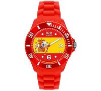 Ice-Watch World Men's Quartz Watch with Multicolour Dial Analogue Display and Red Silicone Bracelet WO.ES.B.S.12