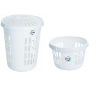 ICE WHITE LAUNDRY HAMPER + BASKET MADE IN UK