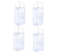Ice Wine Bag Portable Collapsible Clear Wine Pouch Cooler with Handle for Party,Outdoor,Champagne,Cold Beer,White Wine,Chilled Beverages,Iced Drinks 3 Pack (4)