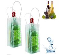 Ice Wine Sleeve, Ice Wine Chiller, Wine Cooler Refrigerator, Wine Bottle Chiller Cooler for Red White Champagne or Sparkling. Gel Cooling Holder Freestanding Carrier Chilling (Green Wine Bag)