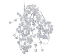 Ice Wire Clear Garland Jewel Bead Garland Decorative Sparkling Beaded String for Wedding Party Festival Decorations Plastic Aluminum 1.2m