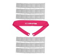 ICE WRAPTOR Cooling Bandana Neck Wrap with 6 Reusable Ice Packs Pink - Adjustable Cold Therapy Wrap for Neck, Head & Joint Pain Relief - Portable Cooling Wrap with 6 Cryosheet Inserts