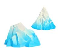 Iceberg - Arctic Glacier Decoration Set, Miniature Snow Mountain Sculptures | Iceberg Landscape for Fish and Turtle Aquariums, Set of 2 Realistic Rock Garden Ornaments