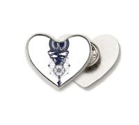 Iceberg Compass Stars Art Pattern Heart Metal Pin Brooch Clip Love