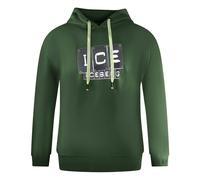 Iceberg Ice Iceberg Bold Blocked Logo Green Hoodie - L