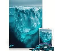 Iceberg in Blue Waters 1000 Piece Jigsaws for Teenagers Puzzle DIY Fun Bright Hue Pattern Build Wall Accent (38x26cm)