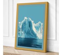 Iceberg in Cold Waters Canvas Wall Art Print 18x12 Inch