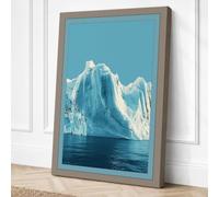 Iceberg in Cold Waters Canvas Wall Art Print 24x16 Inch