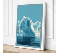 Iceberg in Cold Waters Canvas Wall Art Print 36x24 Inch