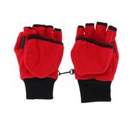 Iceberg Polar Wear Girl's 4-7 Winter Fleece Convertible Fingerless Glove to Mitten, Red