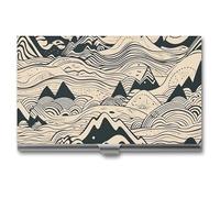 Iceberg Style Pattern Business Card Holder Ultra Slim Business Card Case, Elegant Metal ID Case for Men & Women, Office, & Gifts
