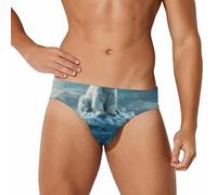 Icebergs and Polar Bears Mens Swim Trunks Brief Swimwear Bathing Suit Swimming Athletic Boxer