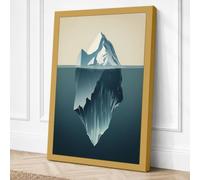 Iceberg's Hidden Depths Canvas Wall Art Print 24x16 Inch