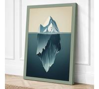 Iceberg's Hidden Depths Canvas Wall Art Print 24x16 Inch