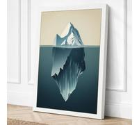 Iceberg's Hidden Depths Canvas Wall Art Print 36x24 Inch