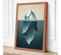 Iceberg's Hidden Depths Canvas Wall Art Print 36x24 Inch