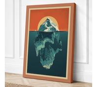 Iceberg's Hidden Truth Canvas Wall Art Print 18x12 Inch (46 x 30 cm)