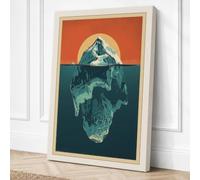 Iceberg's Hidden Truth Canvas Wall Art Print 18x12 Inch (46 x 30 cm)