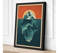 Iceberg's Hidden Truth Canvas Wall Art Print 24x16 Inch (61 x 41 cm)