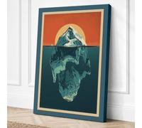 Iceberg's Hidden Truth Canvas Wall Art Print 36x24 Inch (91 x 61 cm)