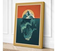 Iceberg's Hidden Truth Canvas Wall Art Print 36x24 Inch (91 x 61 cm)