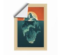 Iceberg's Hidden Truth Vintage Unframed Wall Art Print A3 (42×29.7cm), Wall Decor for Living Room, Bedroom, Office & Home, Art Gift