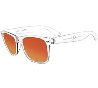 iceBoo Sunglasses Vintage Classic Style unisex Transparent Frame orange Outer Lens (SW5016)