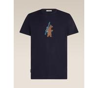 Icebreaker 150 Tech Lite Bear Tour long sleeve T-shirt navy blue brown - S