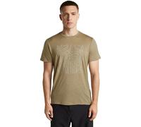 Icebreaker - Merino 150 Tech Lite S/S Tee Great Heights - Merino shirt size L, sand