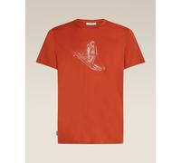Icebreaker - Merino wool T-shirt - M Merino 150 Tech Lite SS Tee Skiing Yeti Agate for Men in Wool - Size L - Red Red L