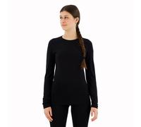 Icebreaker Womens Merino 200 Oasis Long Sleeve Crewe Thermal Top: Blac