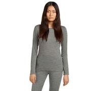 Icebreaker Women's Oasis Long-Sleeved Crewe Top, Grey 8