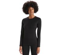 Icebreaker 200 Oasis Crewe Women's Long Sleeve Thermal Top, L Black