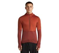 Icebreaker - Merino wool fleece - M Merino Blend 200 RealFleece™ Descender LS Zip Hoodie Agate Port Cb for Men in Wool - Size M - Red Red M