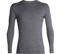 Icebreaker - 200g/m² merino wool technical base layer - Mens 200 Oasis LS Crewe Gritstone Heather for Men in Wool - Size M - Grey Grey M
